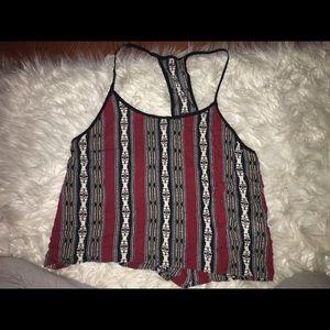 Patterned racer back top